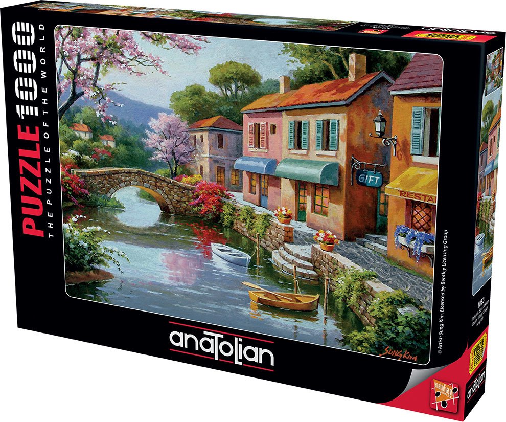 Quaint Village Shops - 1000pc Jigsaw Puzzle by Anatolian  			  					NEW - image 1