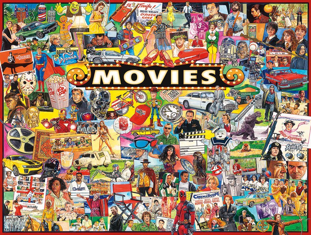 Movies - 1000pc Jigsaw Puzzle By White Mountain  			  					NEW