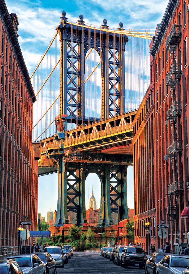 Manhattan Bridge, New York - 1000pc Jigsaw Puzzle by Educa