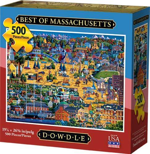 Best of Massachusetts - 500pc Jigsaw Puzzle by Dowdle  			  					NEW - image 1