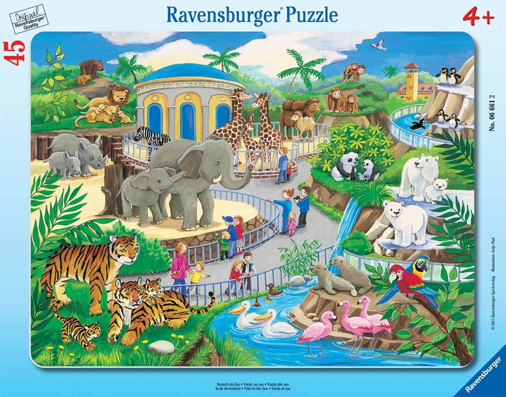 Visit to the Zoo - 45pc Frame Puzzle By Ravensburger