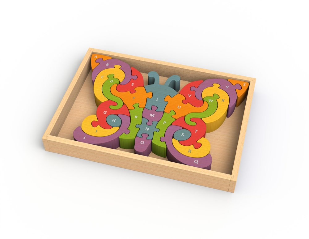 Alphabet Butterfly - EcoFriendly Wooden Puzzle  			  					NEW - image 2