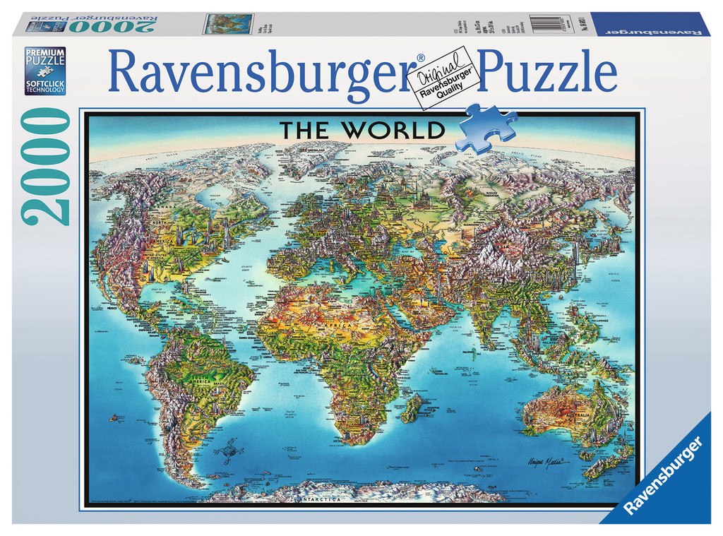 World Map - 2000pc Jigsaw Puzzle By Ravensburger - image 1