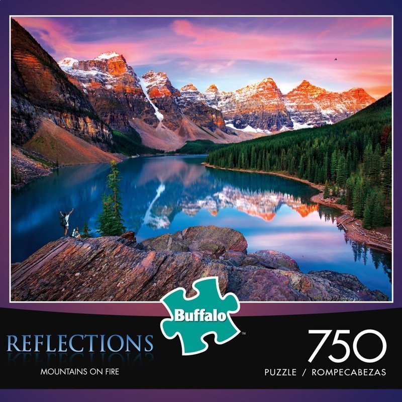 Reflections: Mountains on Fire - 750pc Jigsaw Puzzle by Buffalo Games - image 1