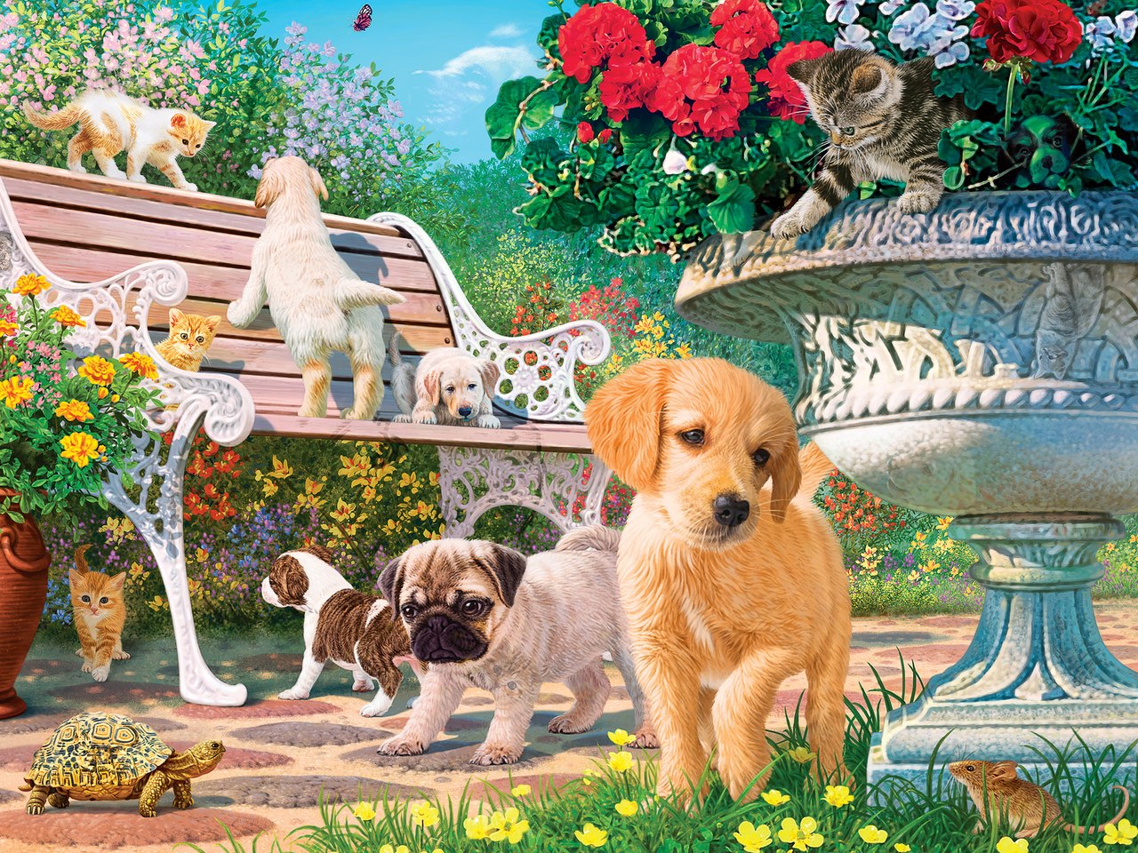 Hidden Images: Afternoon at the Park - 550pc Glow-in-the-Dark Jigsaw Puzzle by Masterpieces  			  					NEW