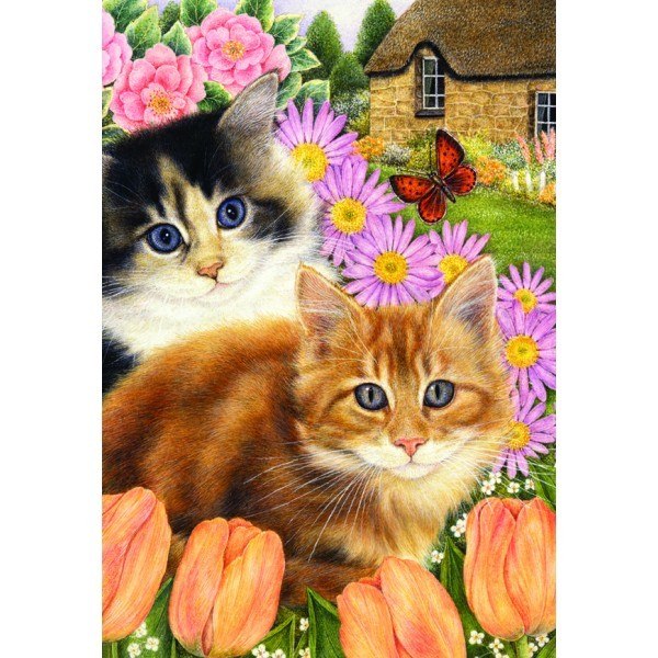 Country Cats: Springtime Pals - 500pc Jigsaw Puzzle by Holdson  			  					NEW