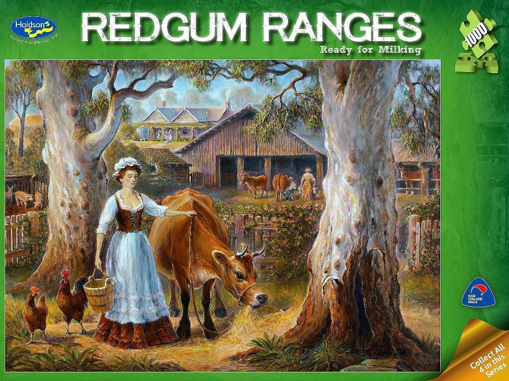 Redgum Ranges: Ready for Milking - 1000pc Jigsaw Puzzle by Holdson  			  					NEW - image 1