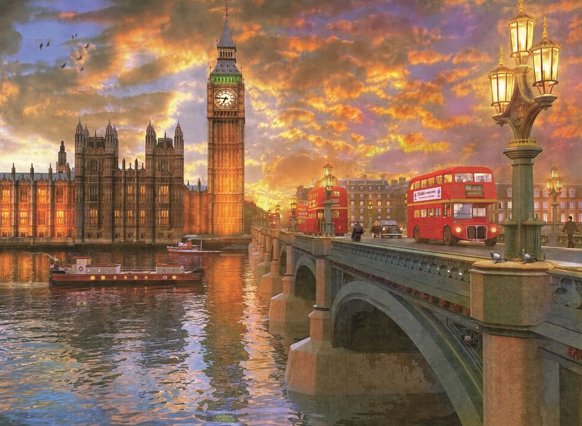 Westminster Sunset - 1000pc Jigsaw Puzzle by Anatolian