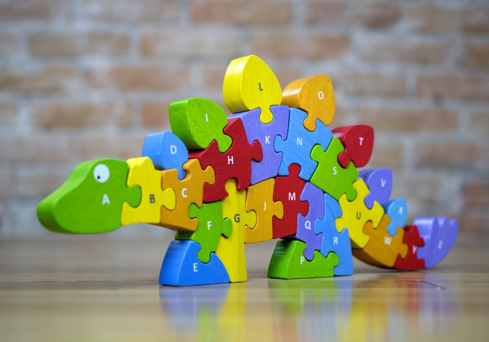 Alphabet Dinosaur - EcoFriendly Wooden Puzzle  			  					NEW - image 3