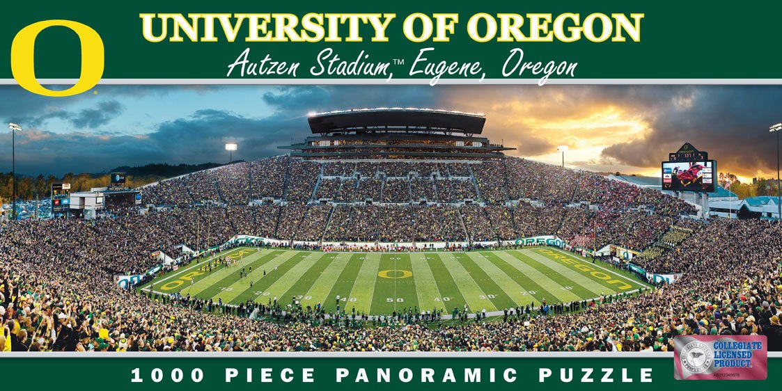 University of Oregon - 1000pc Panoramic Jigsaw Puzzle by Masterpieces - image 1