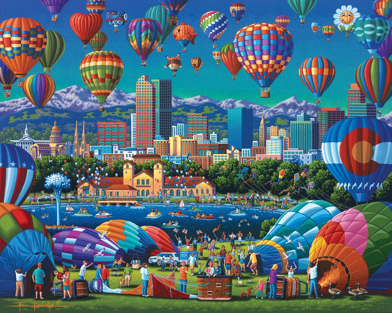 Above Denver - 500pc Jigsaw Puzzle by Dowdle  			  					NEW