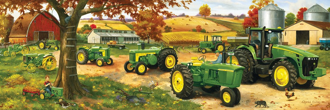 John Deere: John Deere Legacy Pano - 1000pc Panoramic Jigsaw Puzzle by Masterpieces