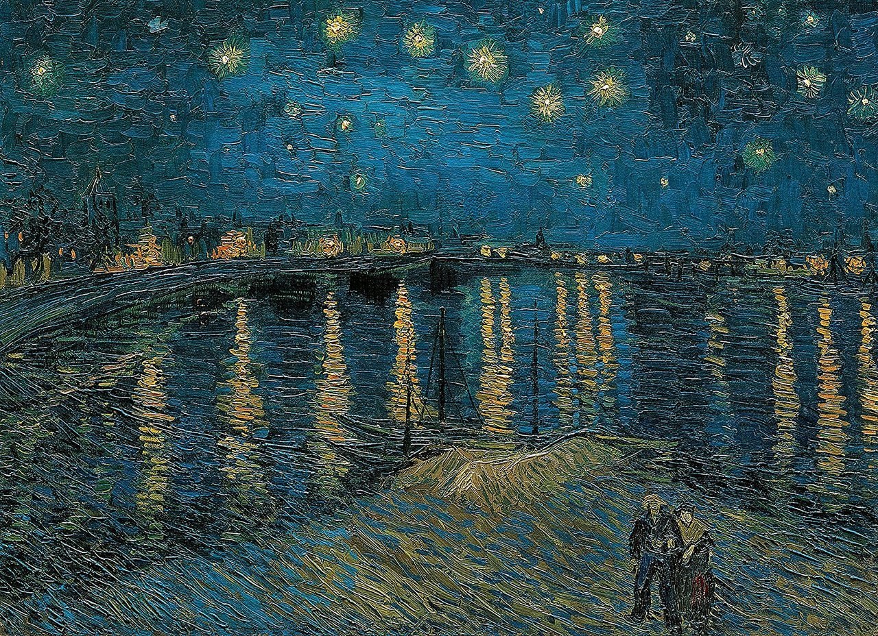 Van Gogh: Starry Night Over the Rhone - 1000pc Jigsaw Puzzle by Clementoni