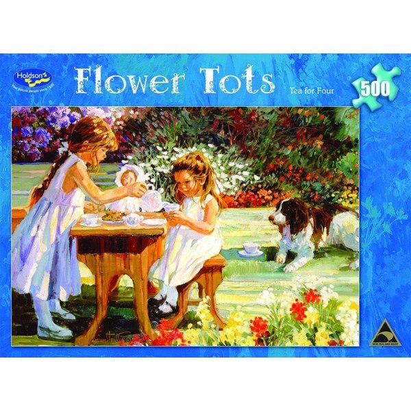 Flower Tots: Tea For Four - 500pc Jigsaw Puzzle by Holdson  			  					NEW - image 1