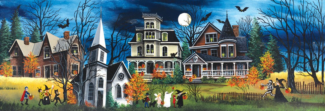 Spooky Lane - 500pc Jigsaw Puzzle by SunsOut