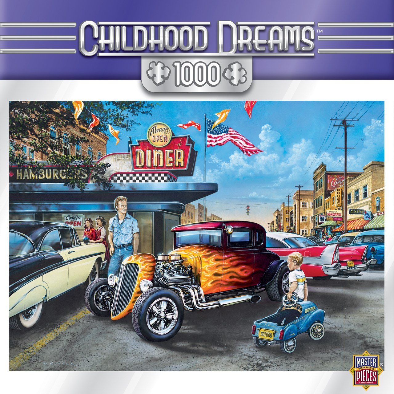 Hot Rods and Milkshakes - 1000pc Jigsaw Puzzle by Masterpieces  			  					NEW - image 1