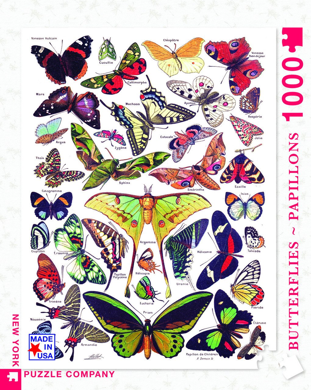 Butterflies/Papillons - 1000pc Jigsaw Puzzle by New York Puzzle Company