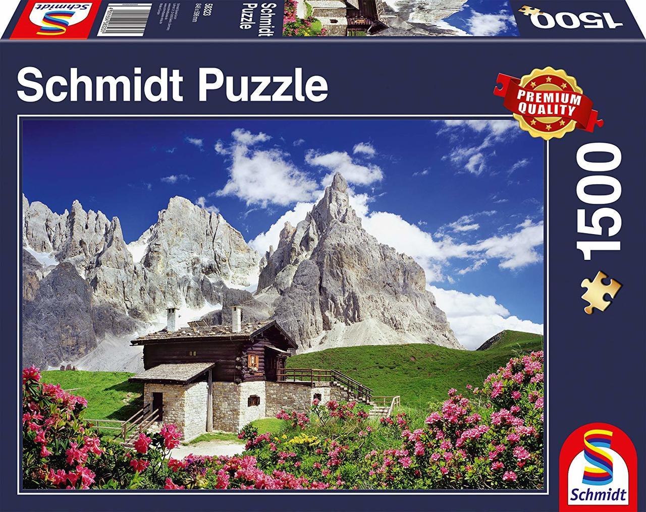 Segantini Hut, Dolomites - 1500pc Jigsaw Puzzle by Schmidt  			  					NEW - image 1