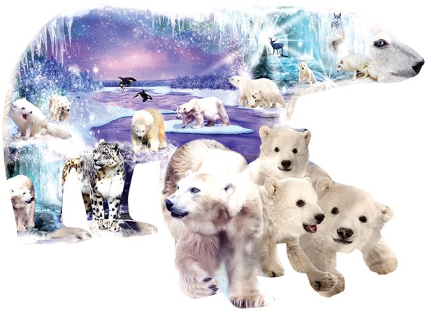 Polar World - 1000pc Shaped Jigsaw Puzzle By Sunsout  			  					NEW - image 1