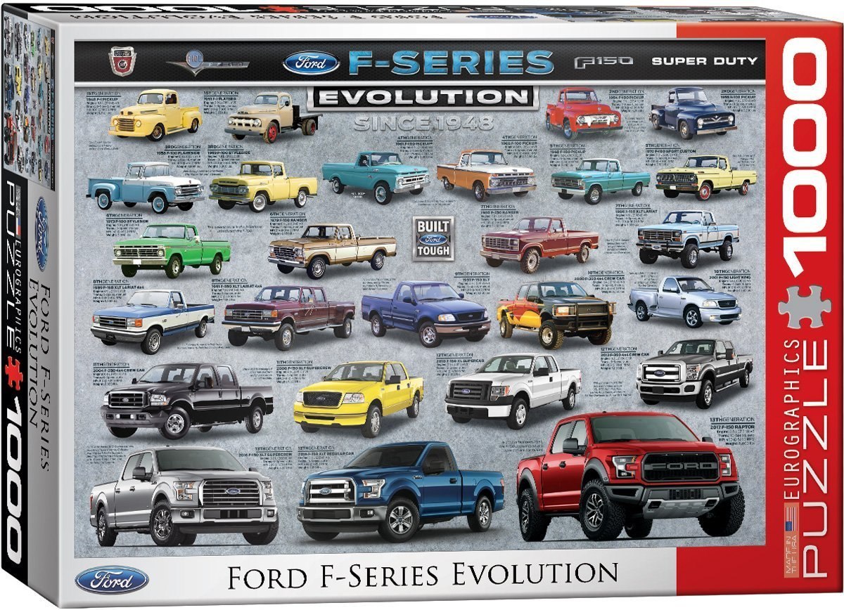 Ford F-Series Evolution - 1000pc Jigsaw Puzzle by Eurographics  			  					NEW - image 1