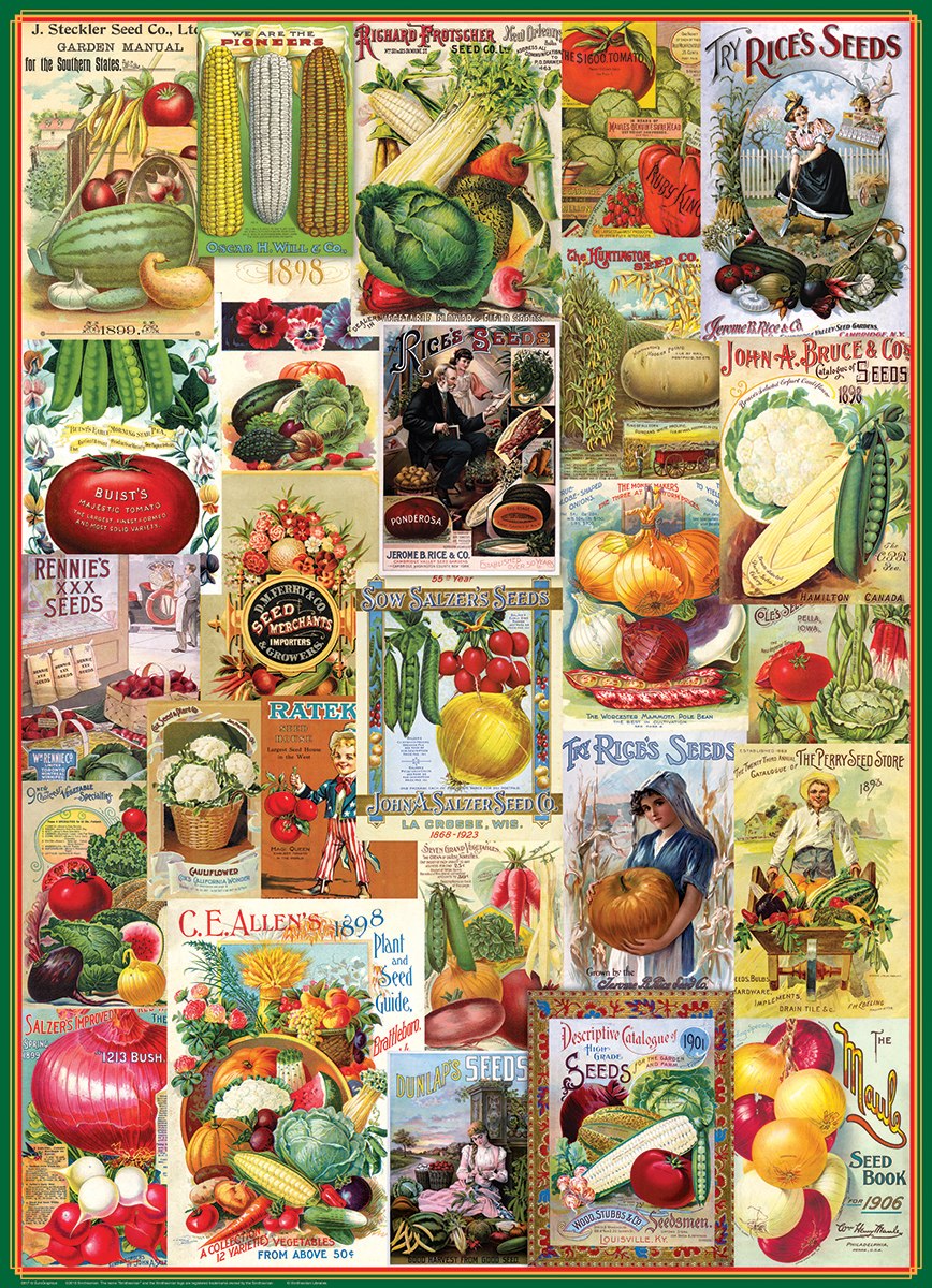 Seed Catalog: Smithsonian, Vegetables - 1000pc Jigsaw Puzzle by Eurographics