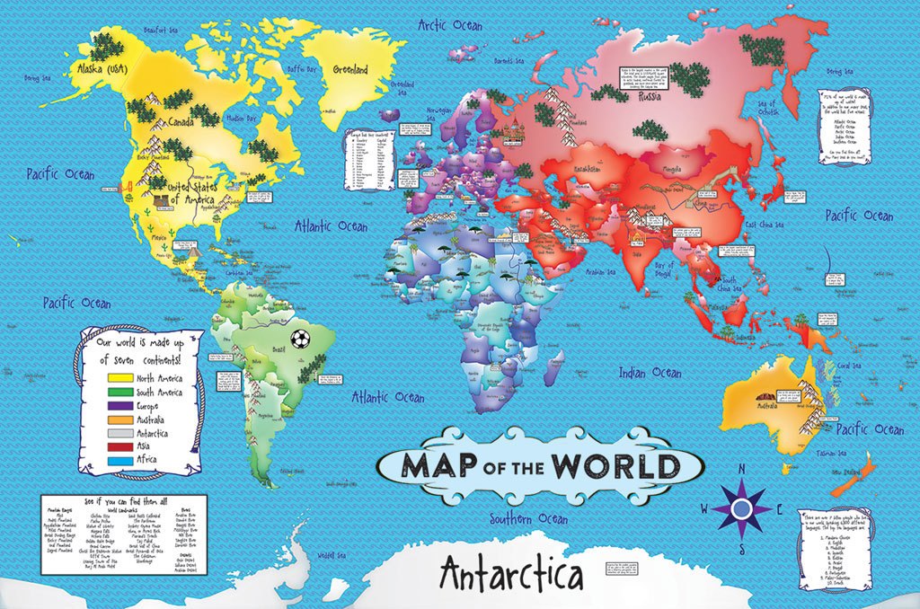 World Map Floor Puzzle - 36pc Jigsaw Puzzle By White Mountain