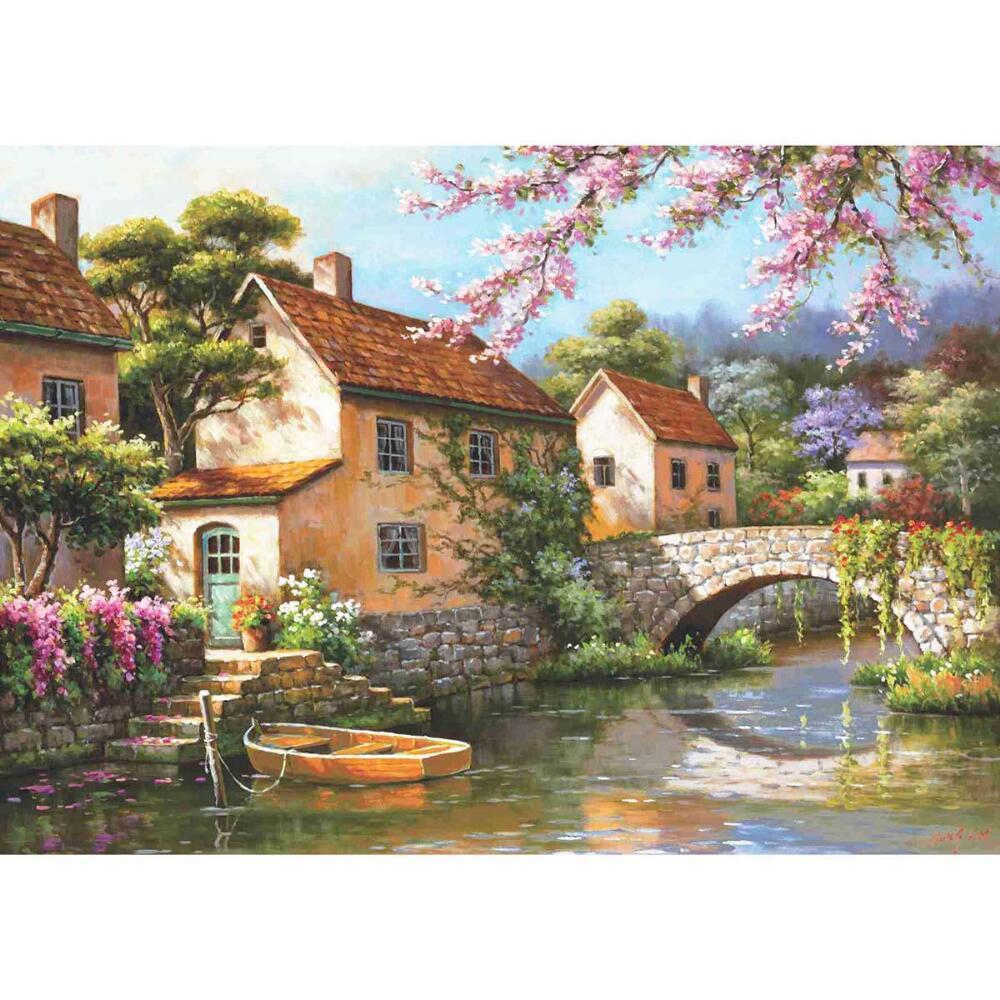 Country Village Canal - 1500pc Jigsaw Puzzle by Anatolian