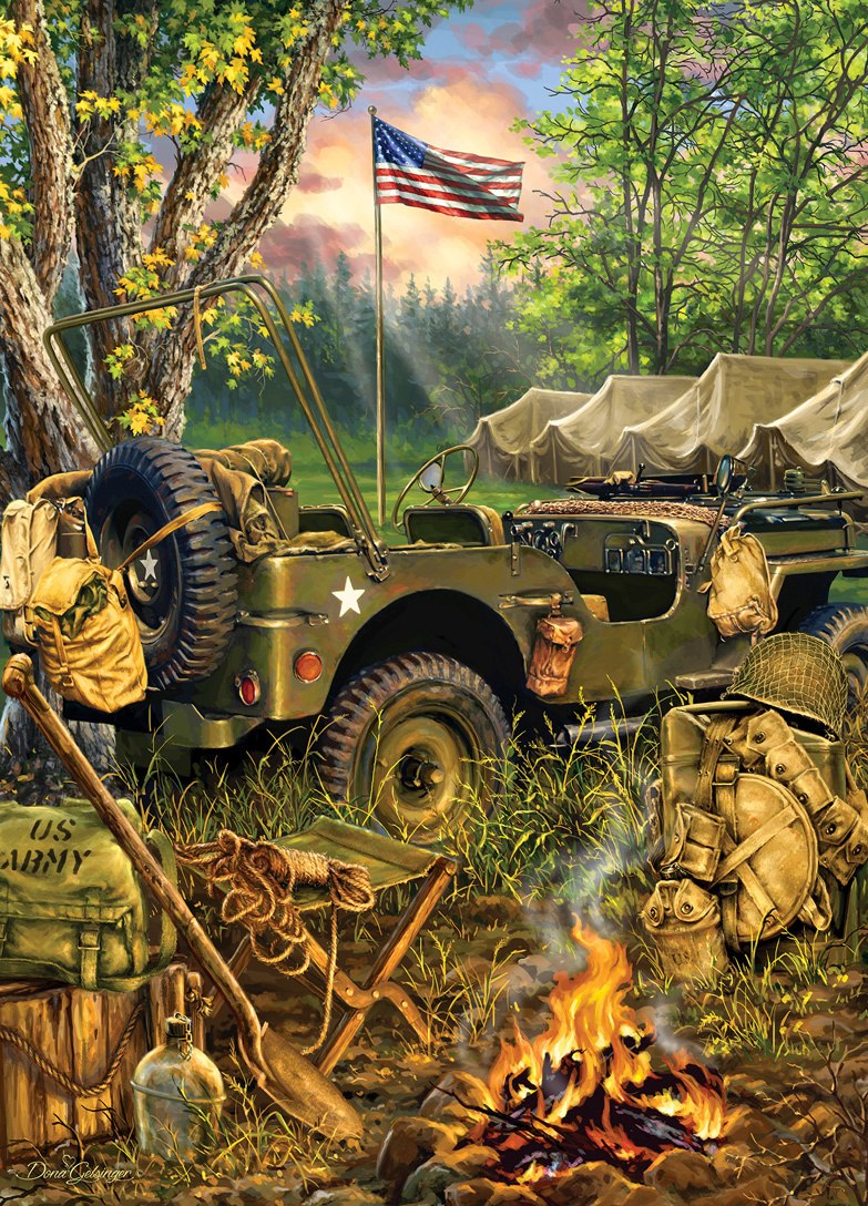 US Army: Making Camp - 1000pc Jigsaw Puzzle by Masterpieces