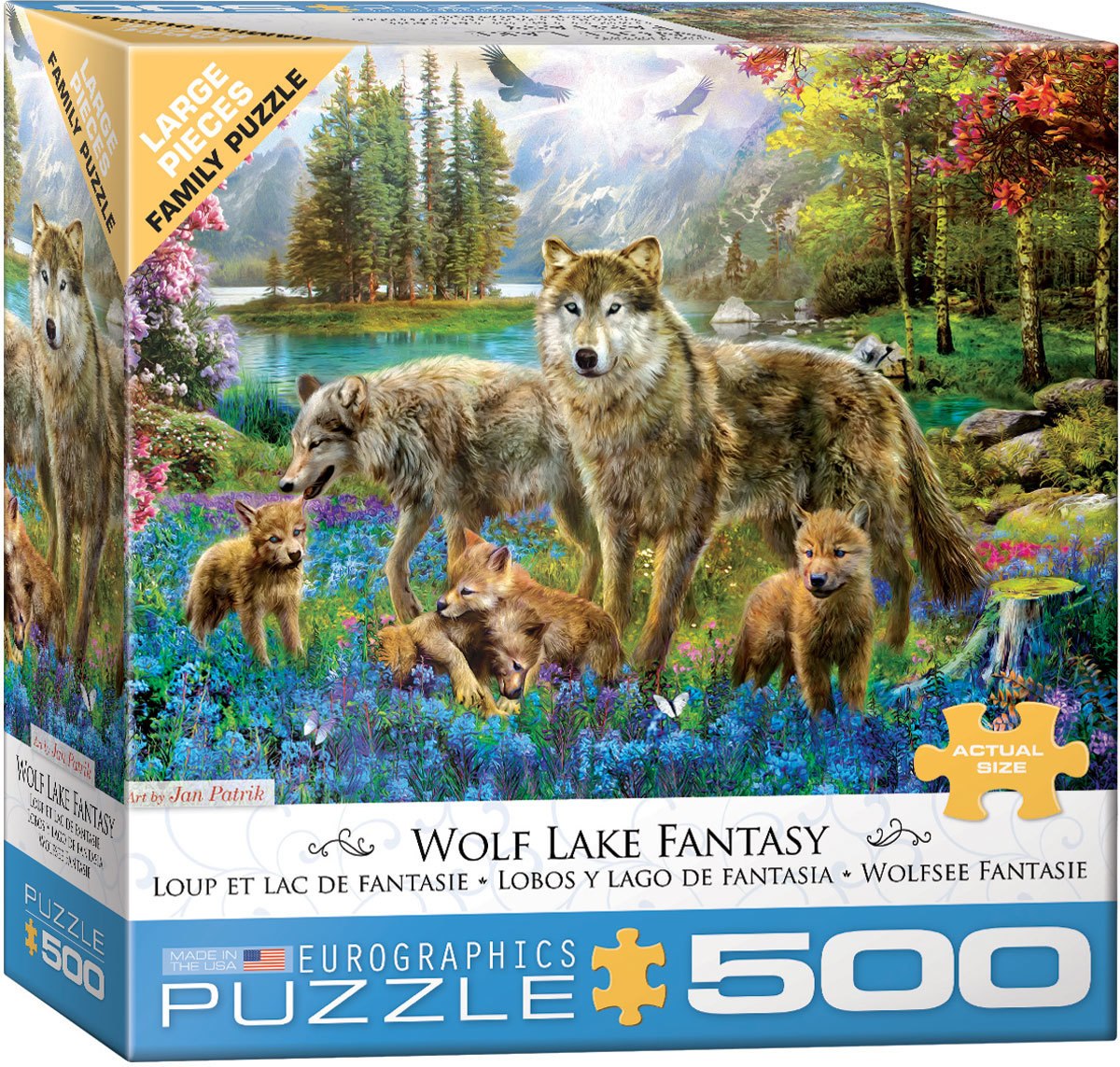 Wolf Lake Fantasy - 500pc Jigsaw Puzzle by Eurographics  			  					NEW - image 1