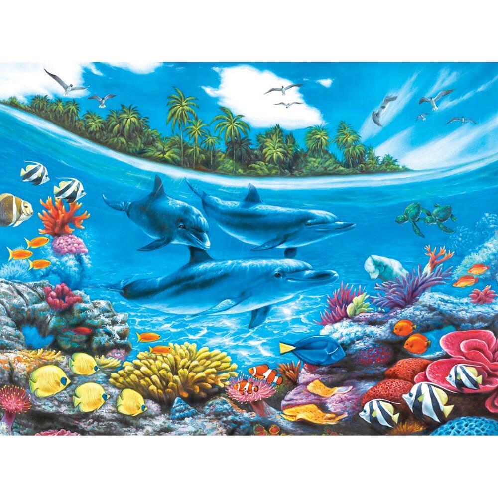Dolphin Paradise - 500pc Jigsaw Puzzle by Lafayette Puzzle Factory