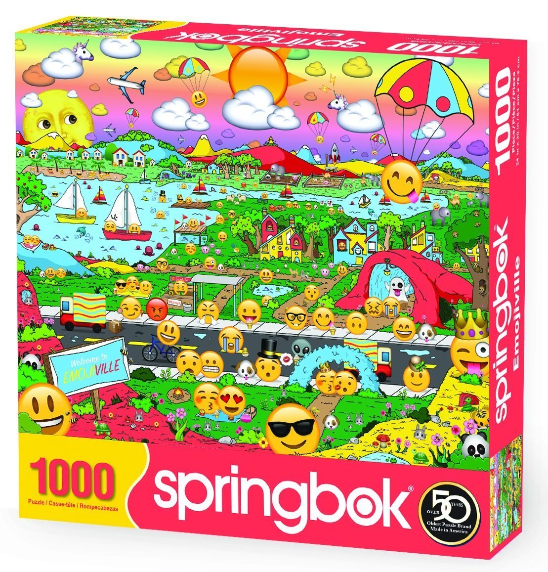 Emojiville - 1000pc Jigsaw Puzzle By Springbok  			  					NEW - image 1