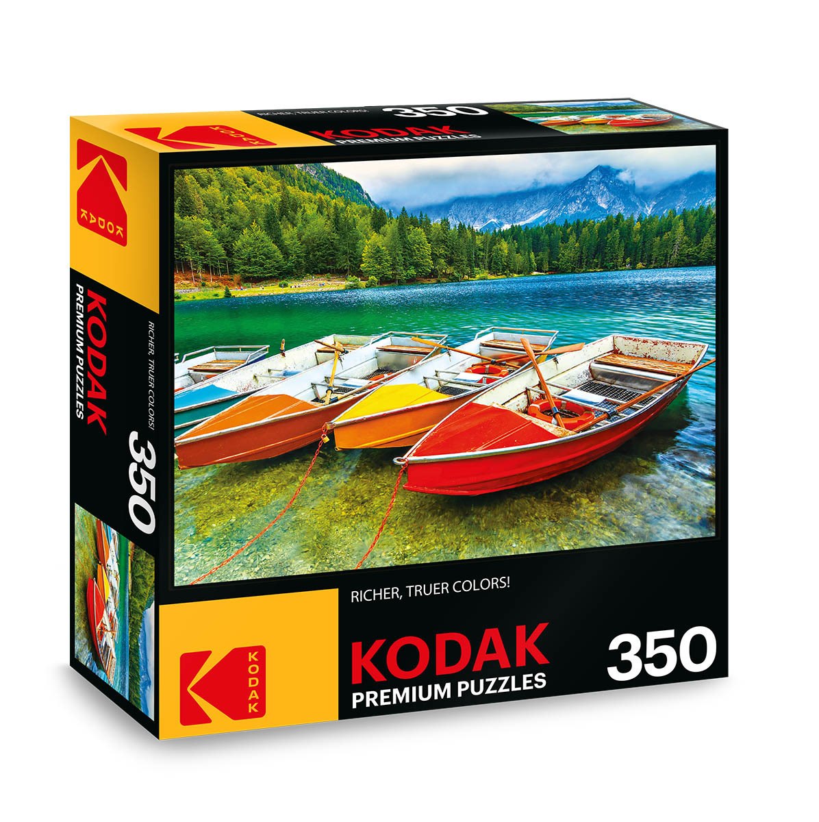 Kodak: Colorful Boats on the Lake - 350pc Jigsaw Puzzle by Lafayette Puzzle Factory  			  					NEW - image 1