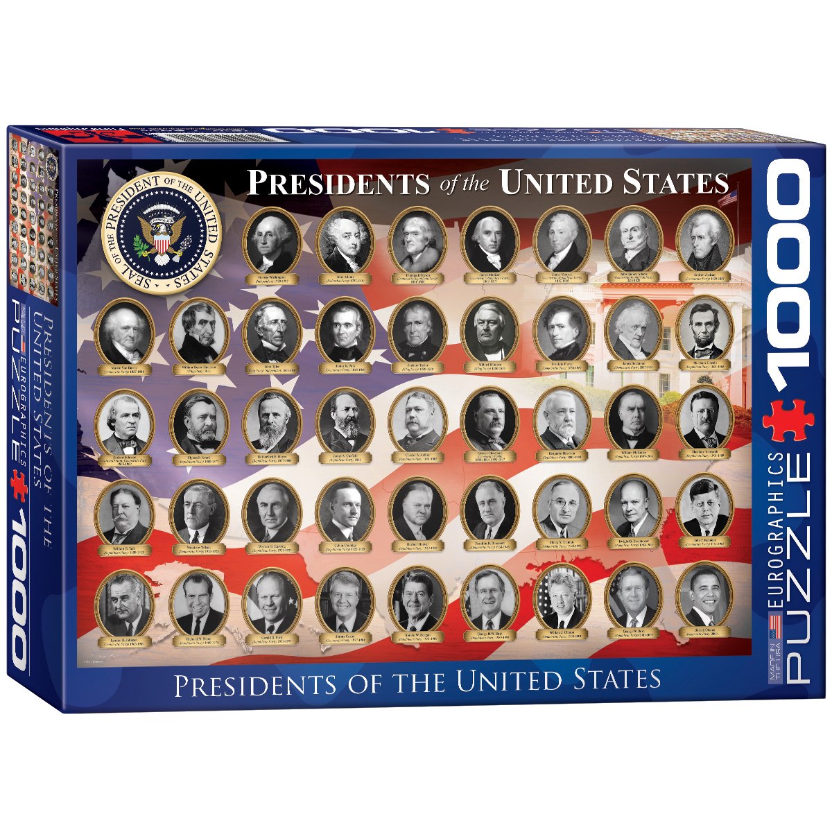 US Presidents - 1000pc Jigsaw Puzzle by Eurographics