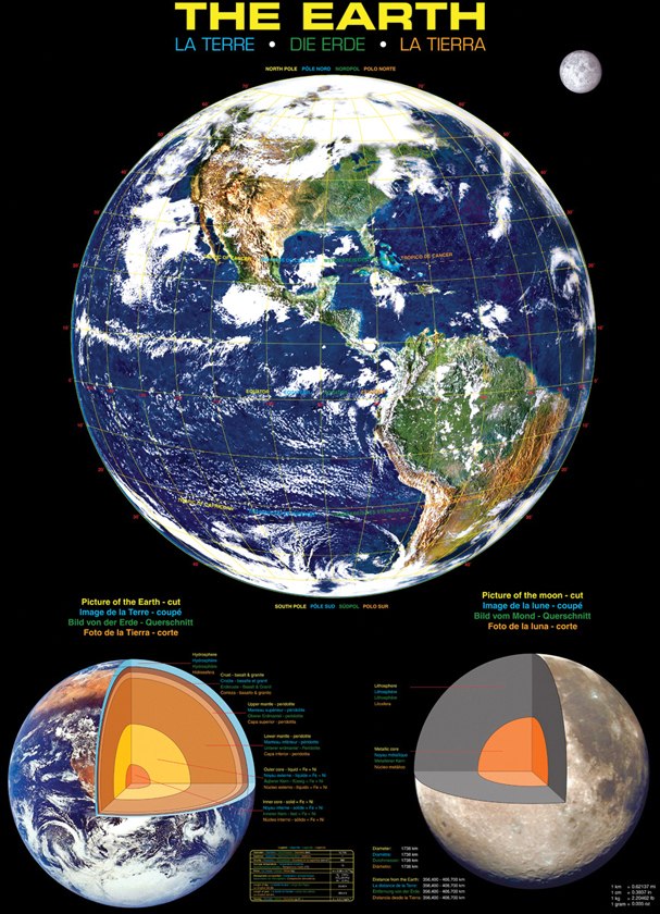 The Earth - 1000pc Educational Jigsaw Puzzle by Eurographics