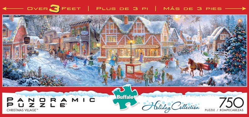 Christmas Village - 750pc Panoramic Jigsaw Puzzle By Buffalo Games - image 1