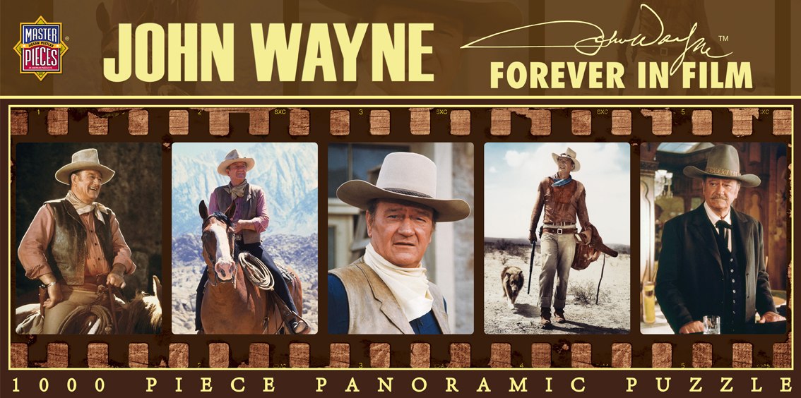 John Wayne: Forever in Film - 1000pc Panoramic Jigsaw Puzzle by Masterpieces - image 1