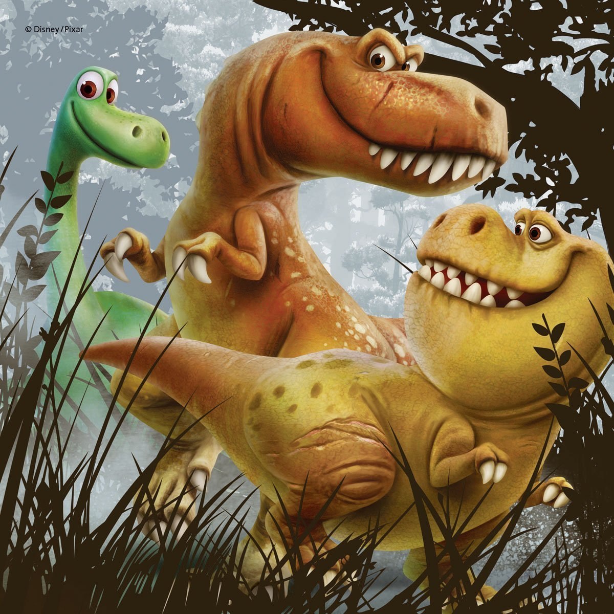 Disney Pixar: The Dino Gang - 3 x 49pc Jigsaw Puzzle by Ravensburger - image 1