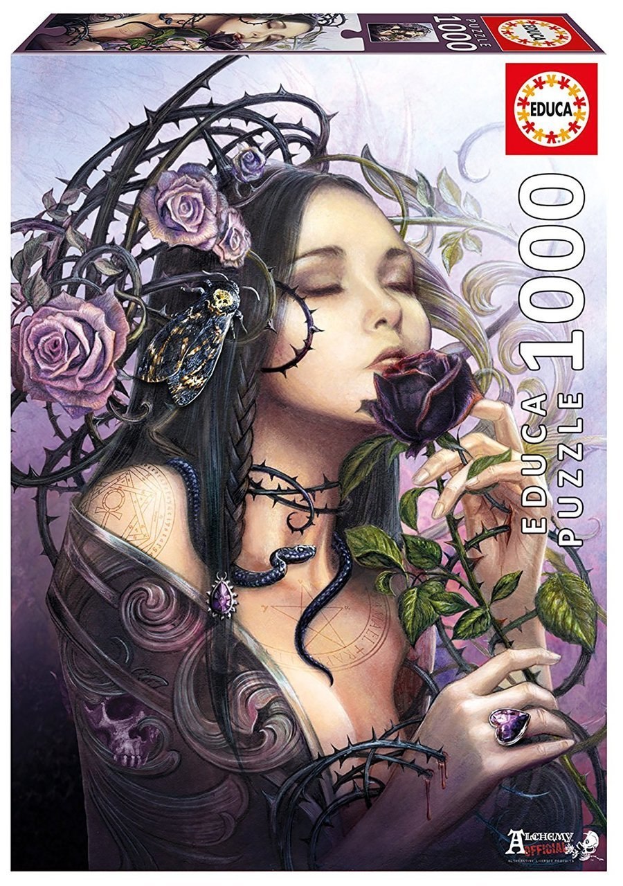 The Midnight Rose - 1000pc Jigsaw Puzzle By Educa - image 1