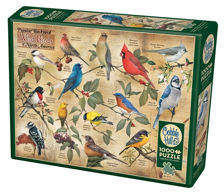Popular Backyard Wild Birds of North America - 1000pc Jigsaw Puzzle by Cobble Hill  			  					NEW - image 3