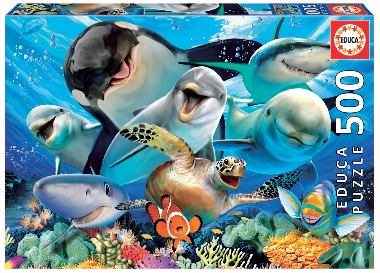 Underwater Selfies - 500pc Jigsaw Puzzle by Educa  			  					NEW - image 1