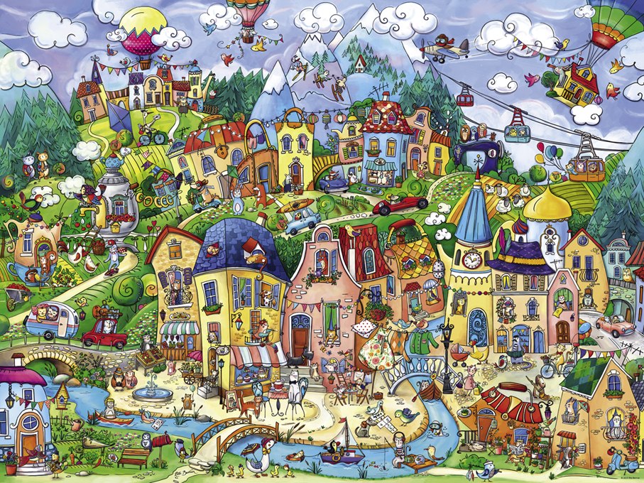 Berman: Happytown - 1500pc Jigsaw Puzzle By Heye  			  					NEW