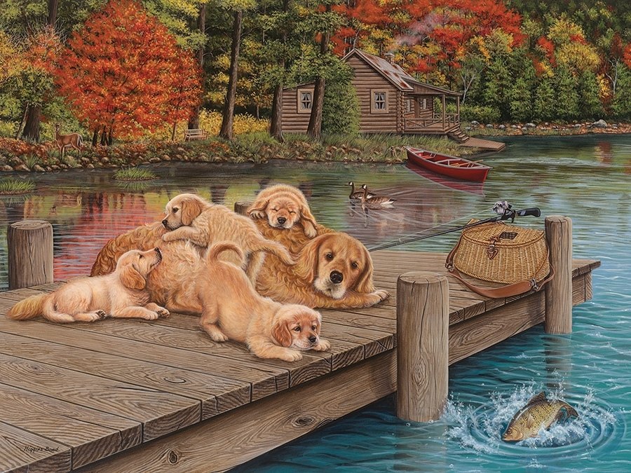 Lazy Day on the Dock - 275pc Easy Handling Puzzle by Cobble Hill  			  					NEW - image 2