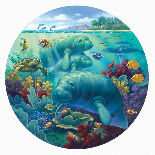 Manatee Beach - 500pc Jigsaw Puzzle By Sunsout