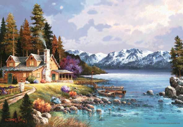 Mountain Cabin - 500pc Jigsaw Puzzle by Anatolian