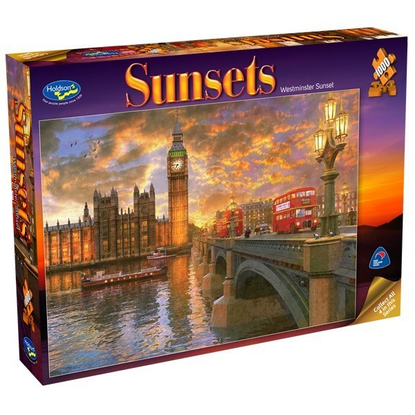 Sunsets: Westminster Sunset - 1000pc Jigsaw Puzzle by Holdson  			  					NEW - image 1