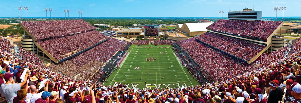 Texas A&M University: Kyle Field - 1000pc Panoramic Jigsaw Puzzle by Masterpieces
