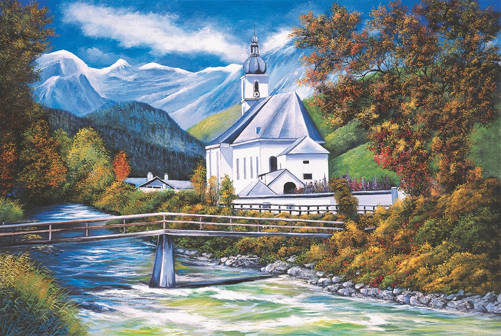 The Church Of Ramsau - 1000pc Jigsaw Puzzle by Tomax