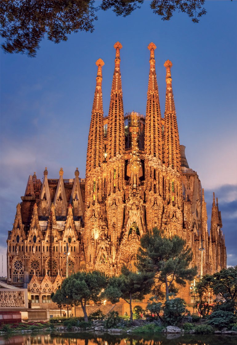 Sagrada Familia Dusk - 1000pc Jigsaw Puzzle by Educa