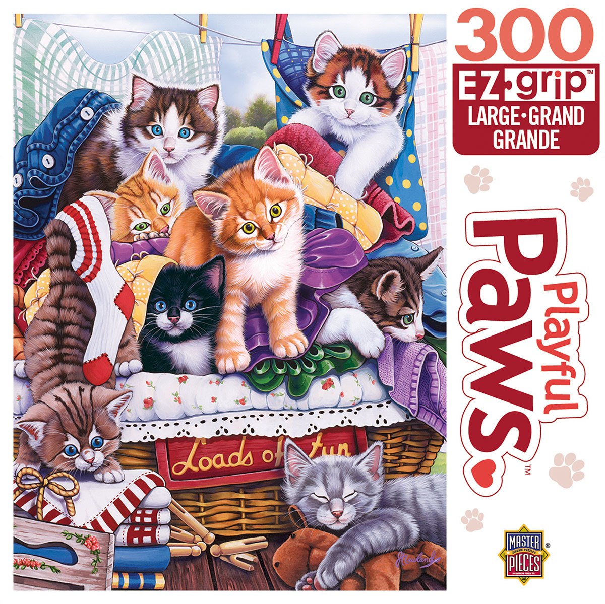 Playful Paws: Loads of Fun - 300pc EzGrip Jigsaw Puzzle by Masterpieces  			  					NEW - image 1