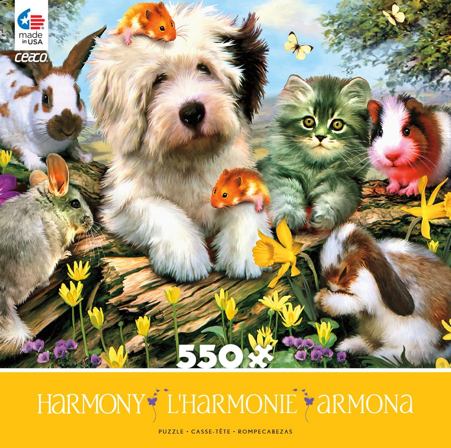 Harmony: Furry Friends - 550pc Jigsaw Puzzle by Ceaco - image 1